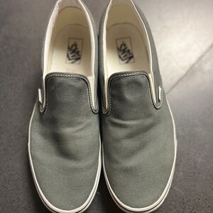 Size 13 almost new grey Vans slip on